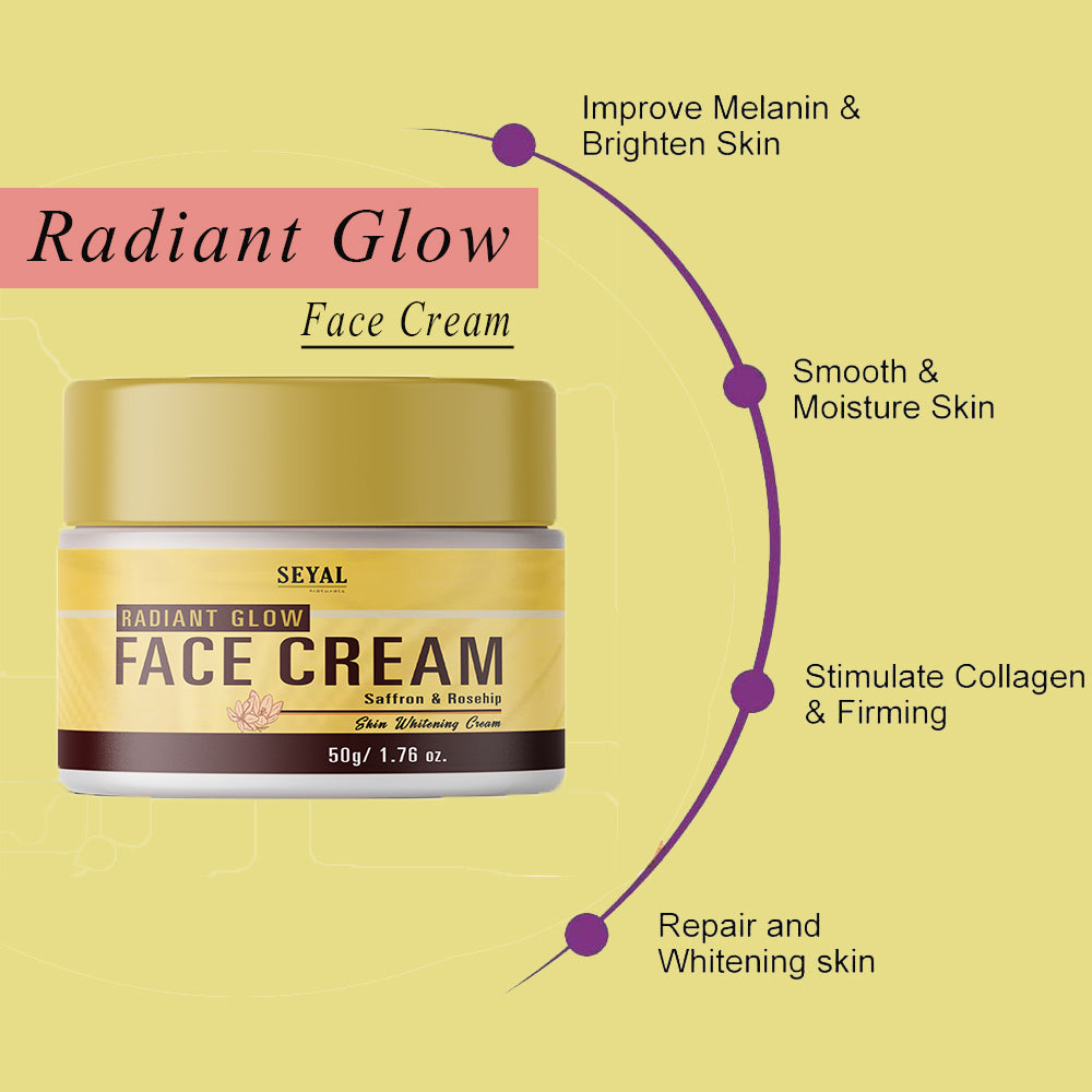 Seyal Radiant Glow Face Cream | For Skin-Whitening & Brightening Fairness Cream 50g